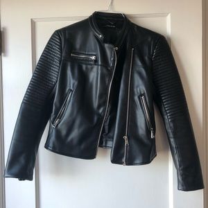 Zara Basic Faux Leather Moto Jacket